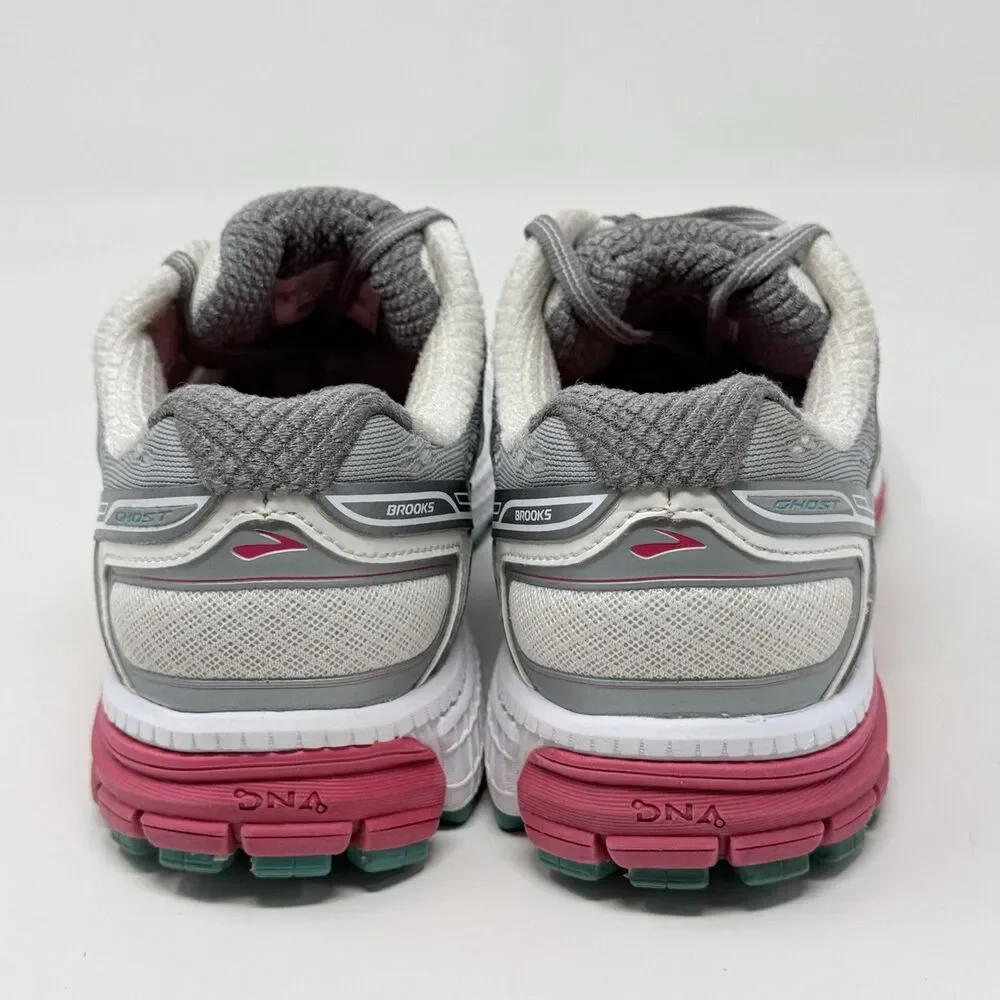 Brooks Ghost 8th Edition Sneakers Shoes Womens  8 M Gray Pink Running Comfort